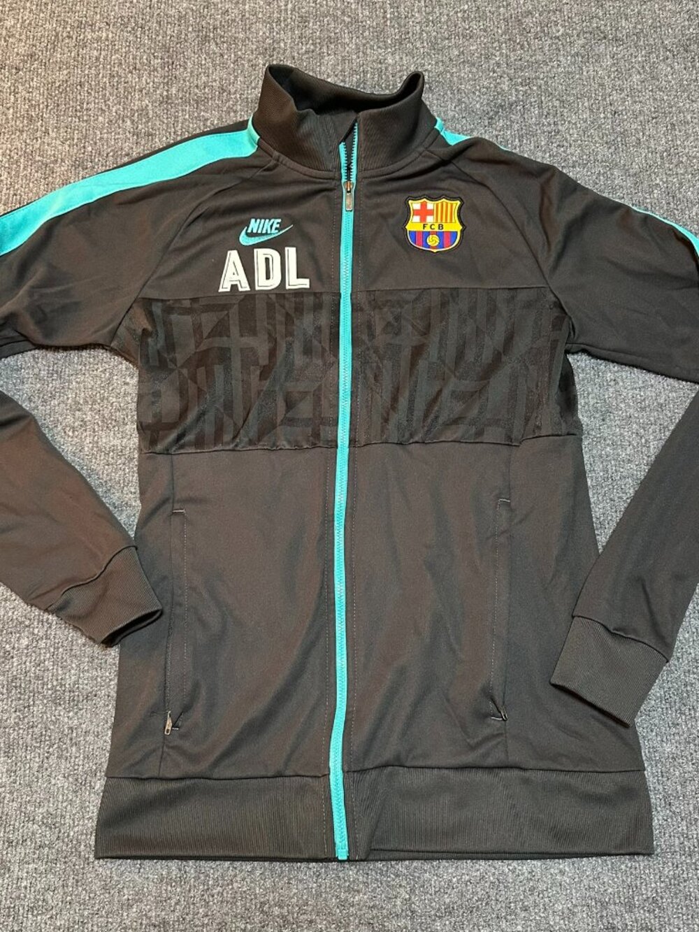 Nike Barcelona Training Soccer I96 Track Jacket Youth Size S Gray Teal